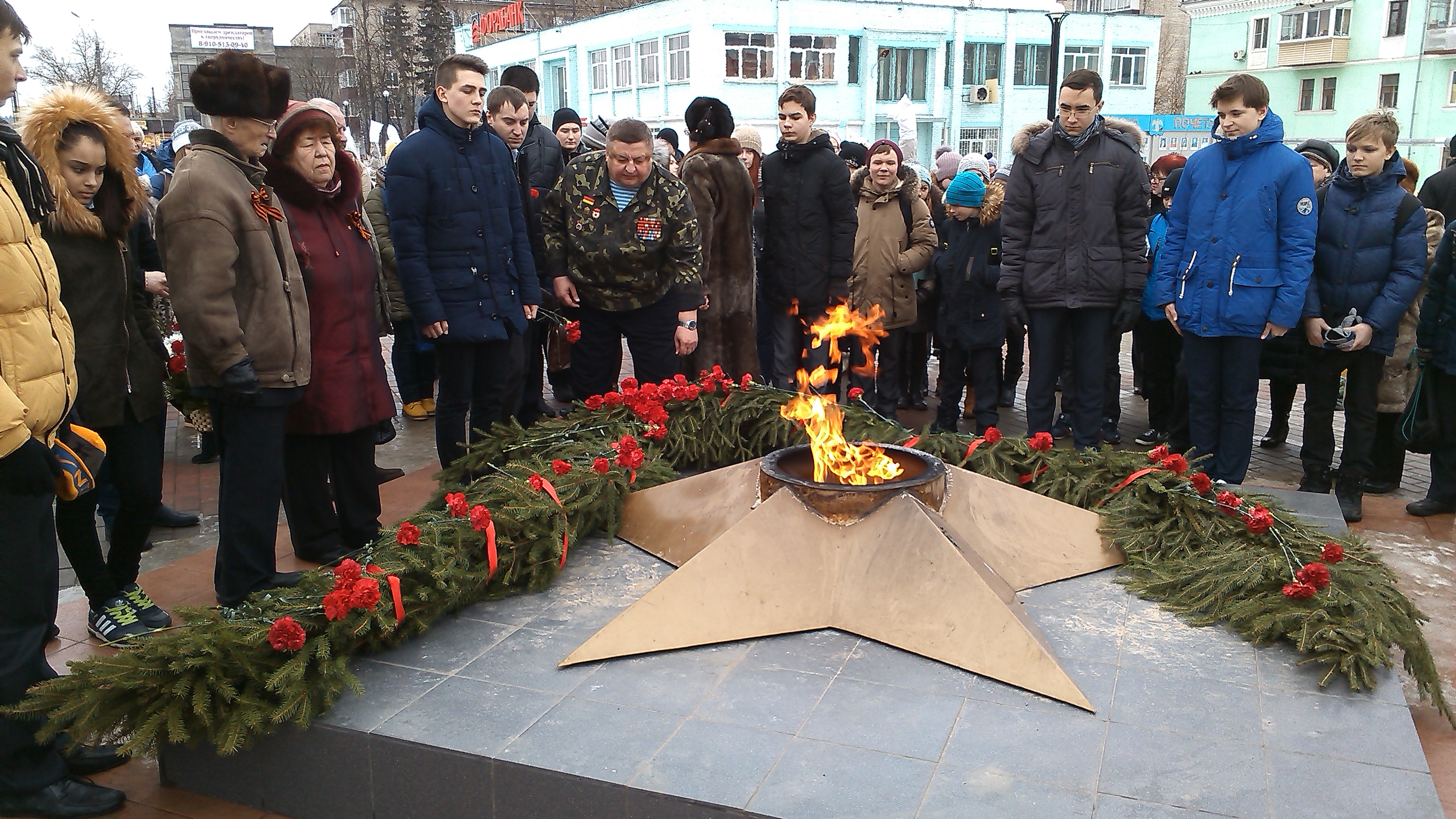 В Балабаново прошел митинг, посвященный 23 февраля